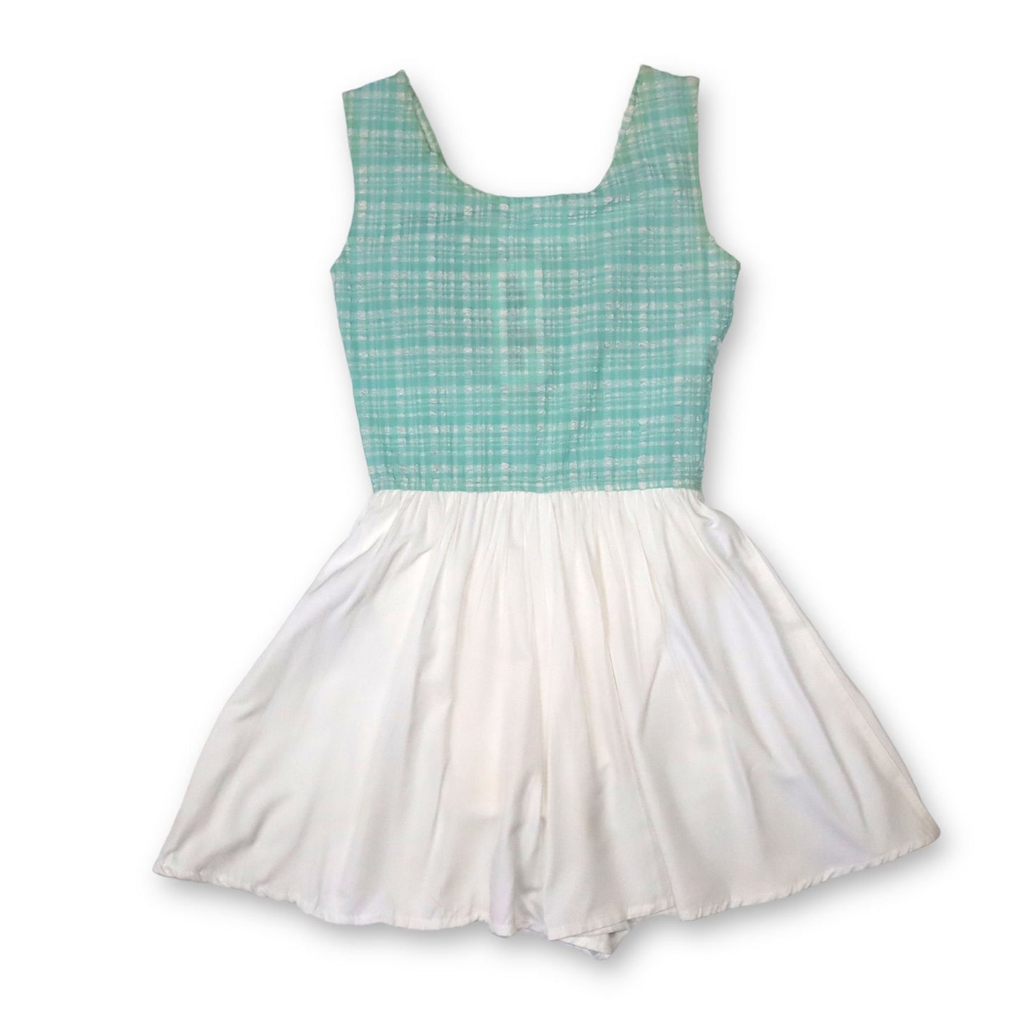Vintage 80s 90s ELLESSE Rare Tennis Jumpsuit Trouser Dress turquoise white Deadstock S