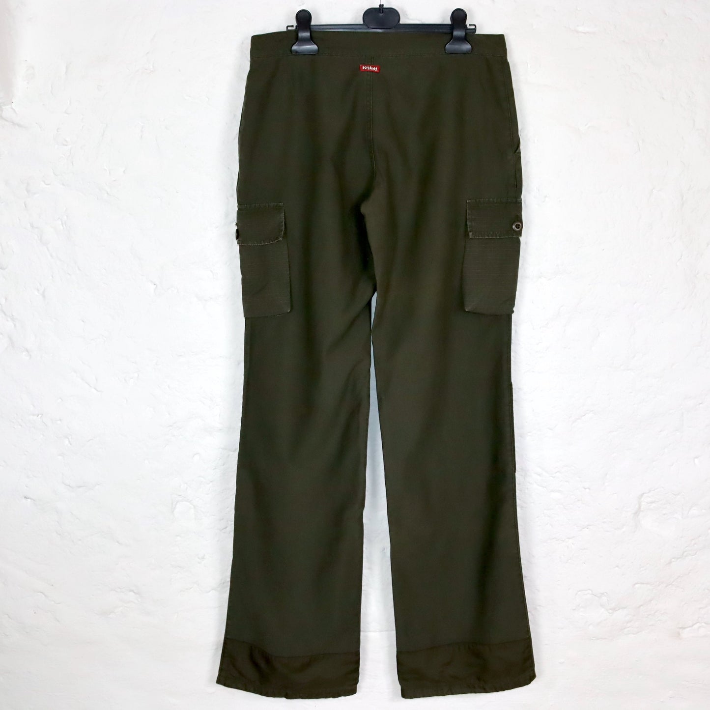 Vintage 90er 00er Y2k KILLAH Hose low waist weites Bein Baggy Cargo khaki Deadstock W29