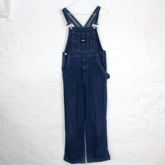 Vintage 80er 90er KEY Latzhose Einteiler Overall dünner Jeansstoff Denim S