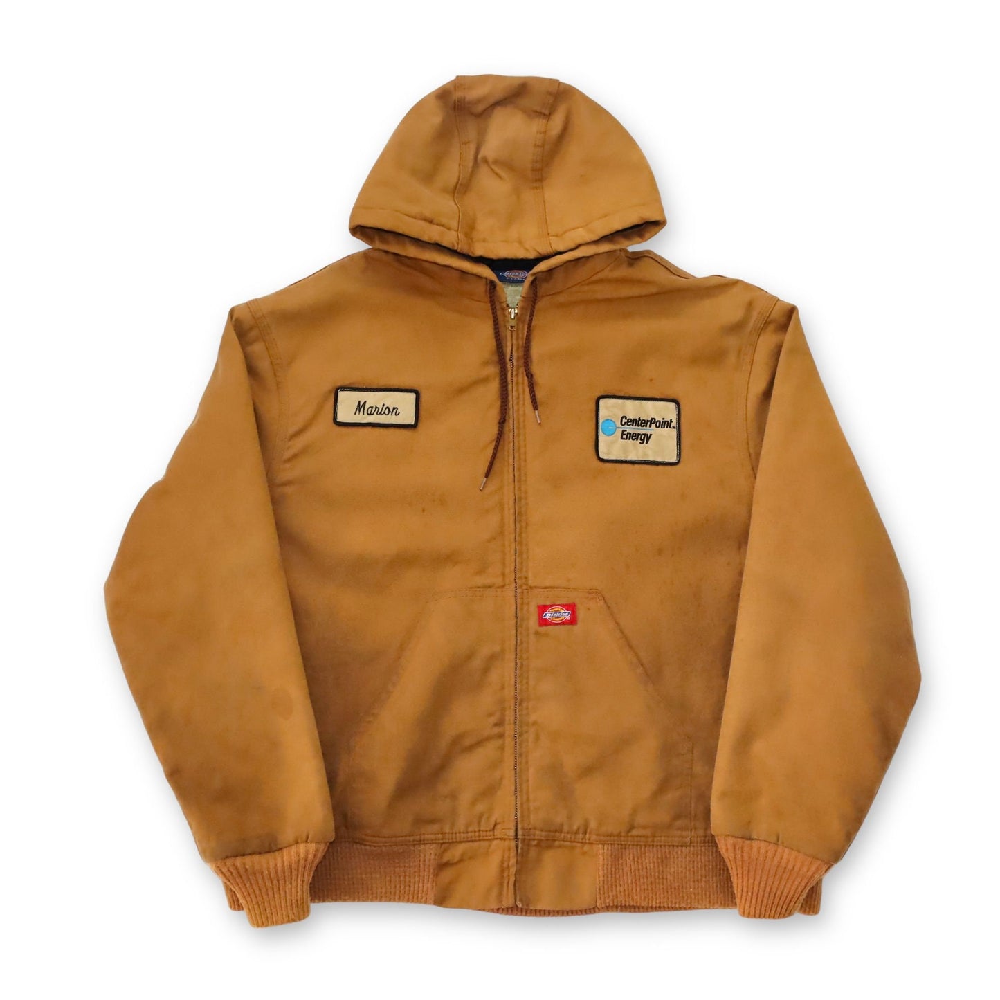 Vintage 90s 00s Y2k DICKIES Workwear Jacket lightly lined with hood beige XL