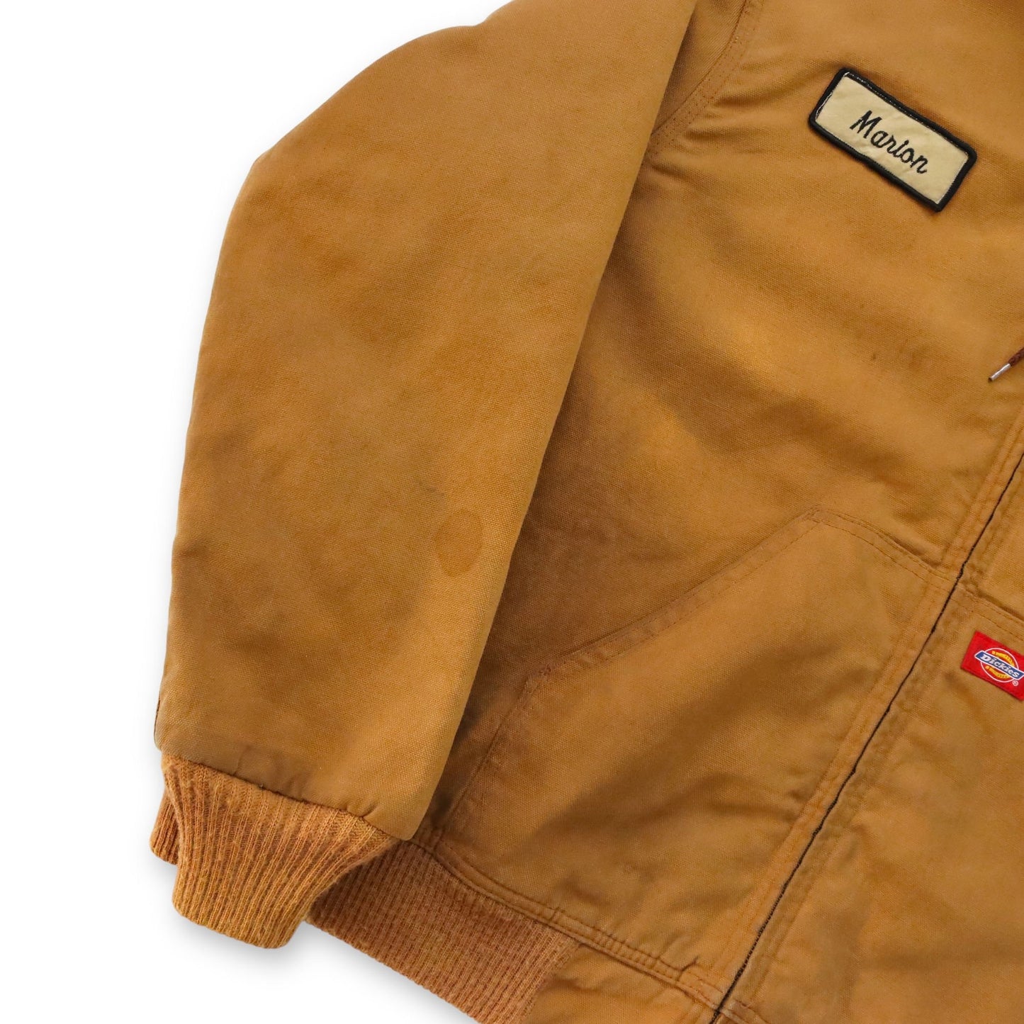 Vintage 90s 00s Y2k DICKIES Workwear Jacket lightly lined with hood beige XL