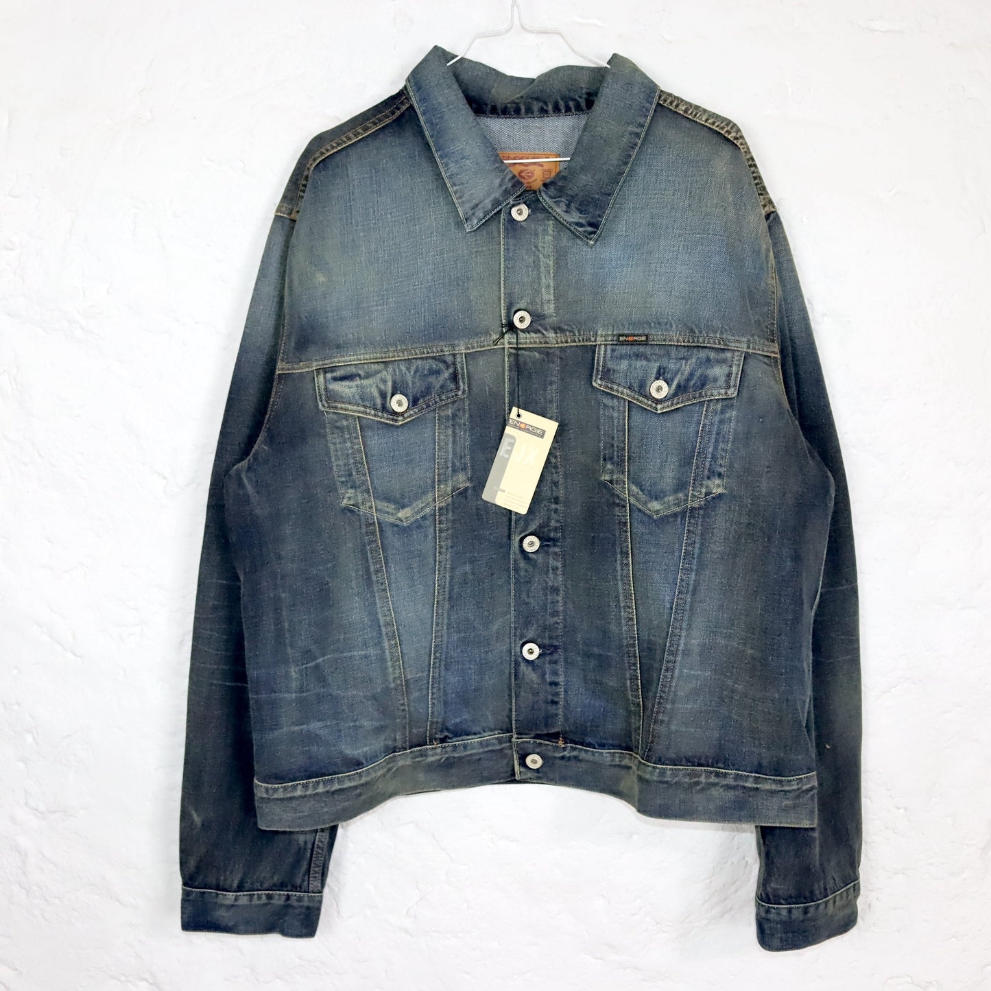 Vintage 90s 00s Y2k ENERGY Denim Jacket Denim Deadstock XXL