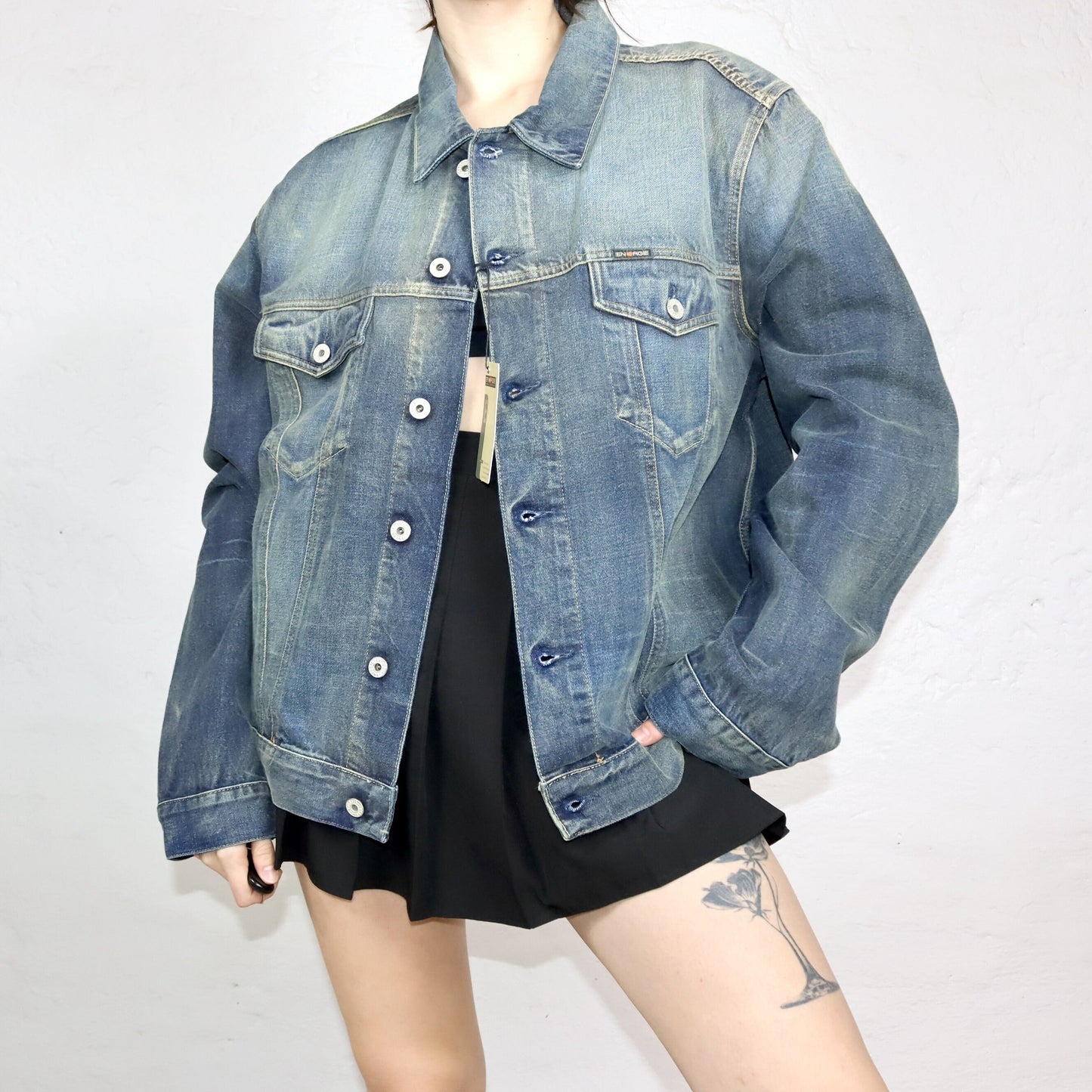 Vintage 90s 00s Y2k ENERGY Denim Jacket Denim Deadstock XXL