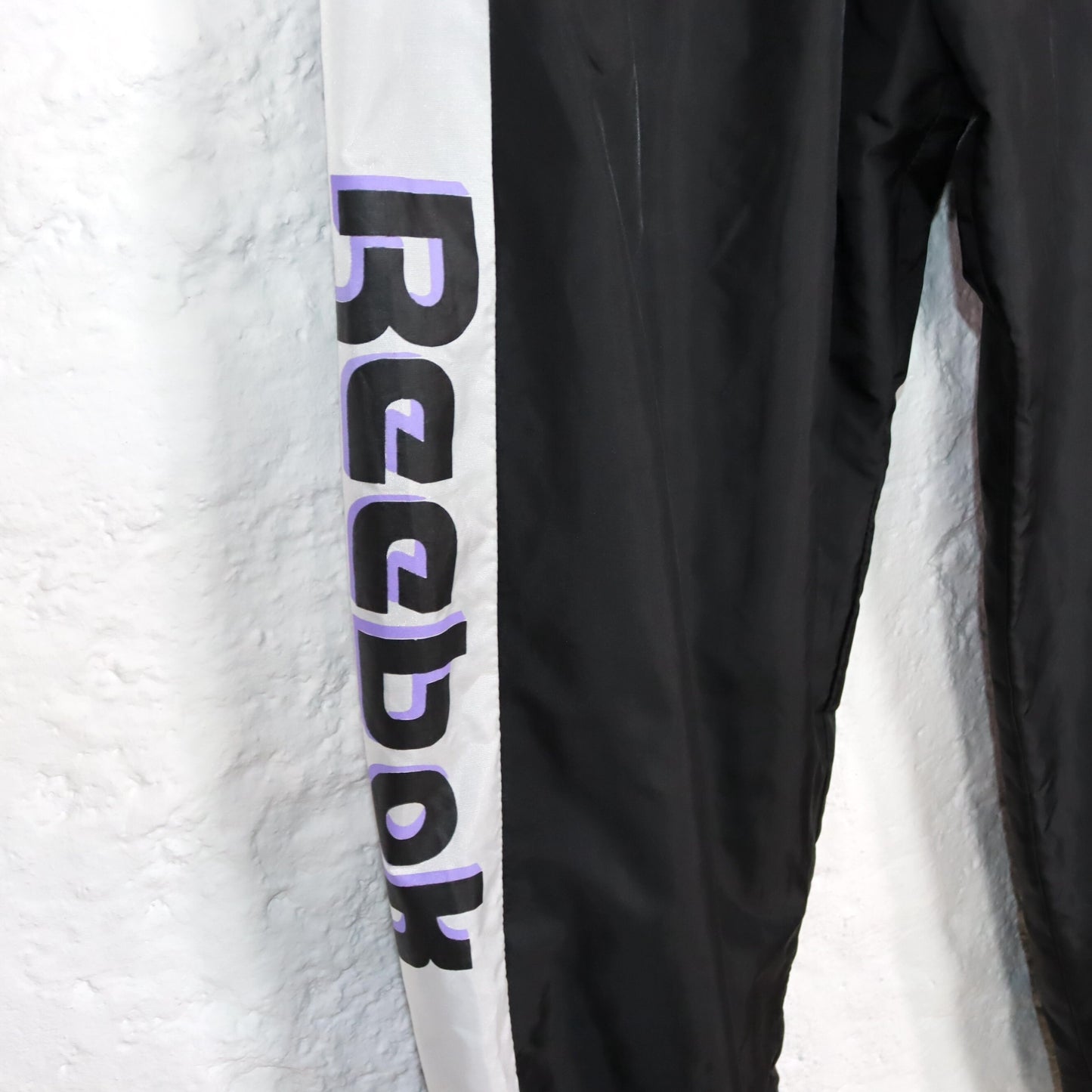 Vintage 80s 90s REEBOK tracksuit bottoms black white M