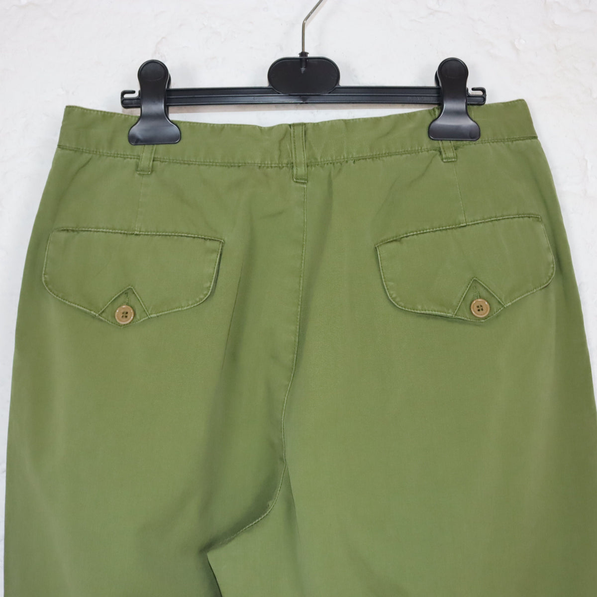 Vintage 80er 90er SOVIET Bundfaltenhose Baggy weites Bein khaki Deadstock W34