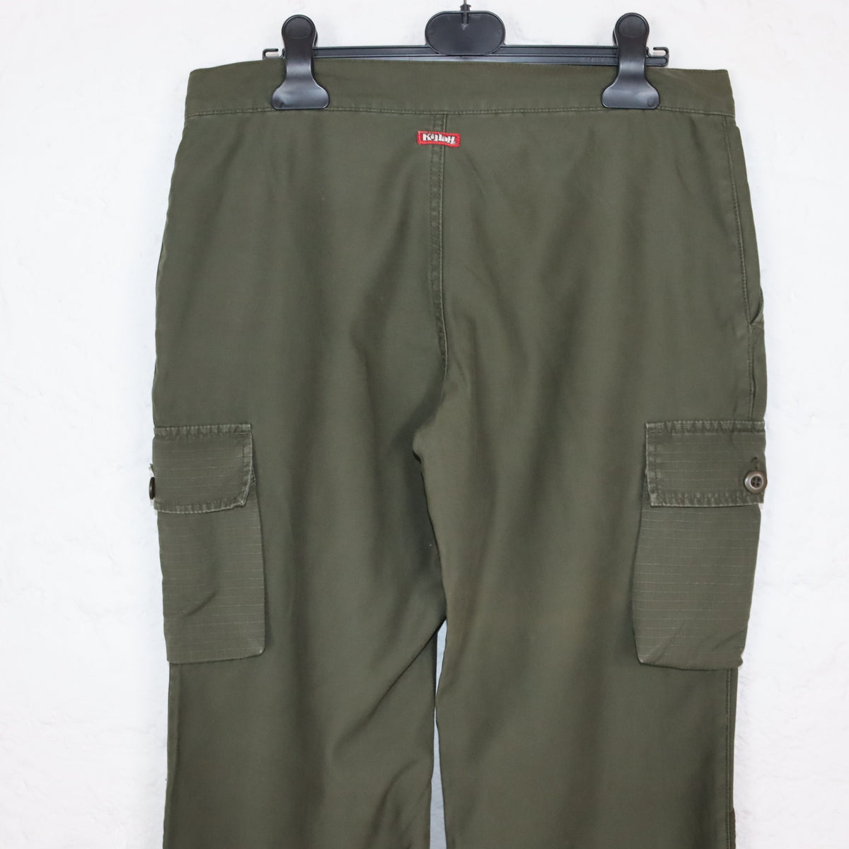 Vintage 90er 00er Y2k KILLAH Hose low waist weites Bein Baggy Cargo khaki Deadstock W29