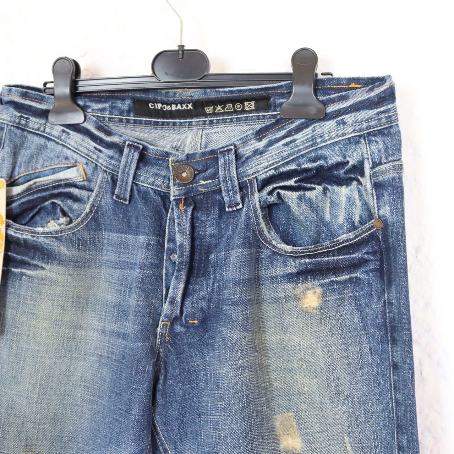 Vintage 90s 00s Y2k CIPO&BAXX jeans baggy low waist straight leg deadstock W32 L33