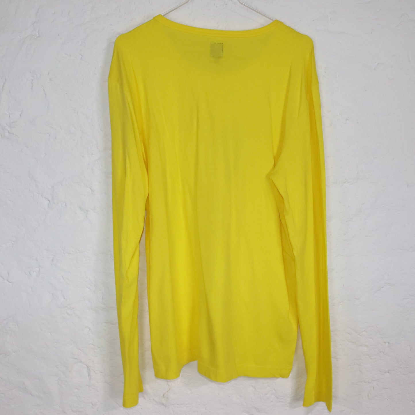 Vintage 90s 00s Y2k ENERGY Basic Longsleeve T-Shirt Long Sleeve Yellow Deadstock XL