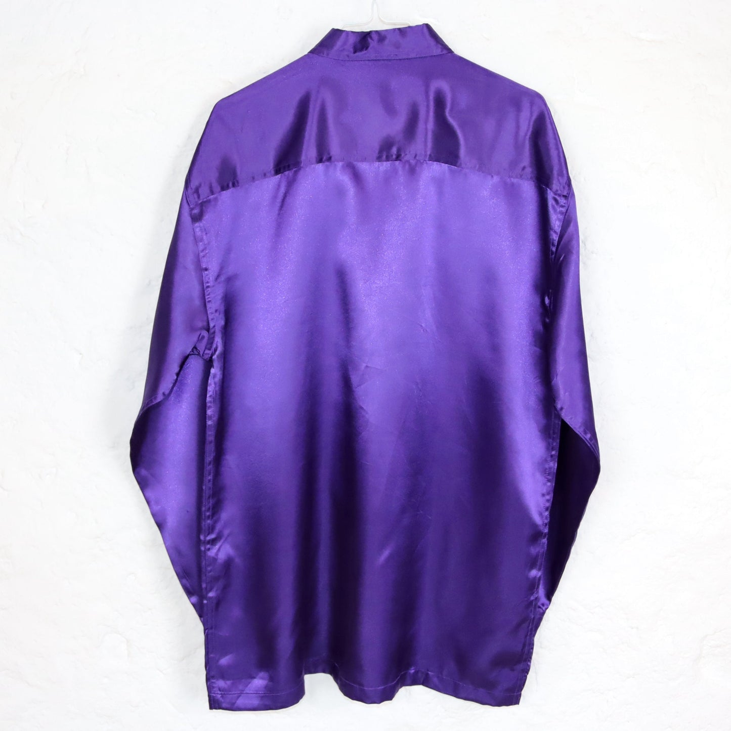 Vintage 80s 90s S.VALERO shirt long sleeve shiny purple L