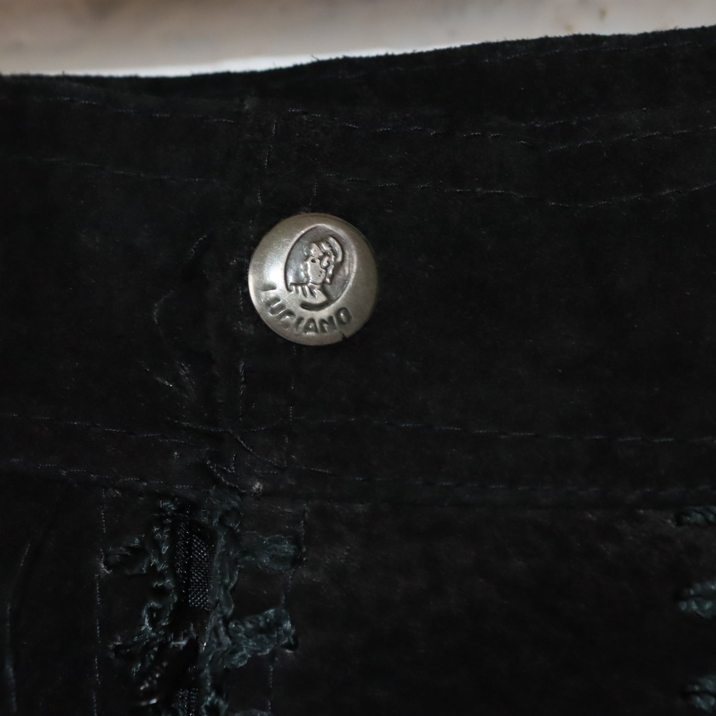 Vintage 80er 90er Lederrock Minirock schwarz highwaist S