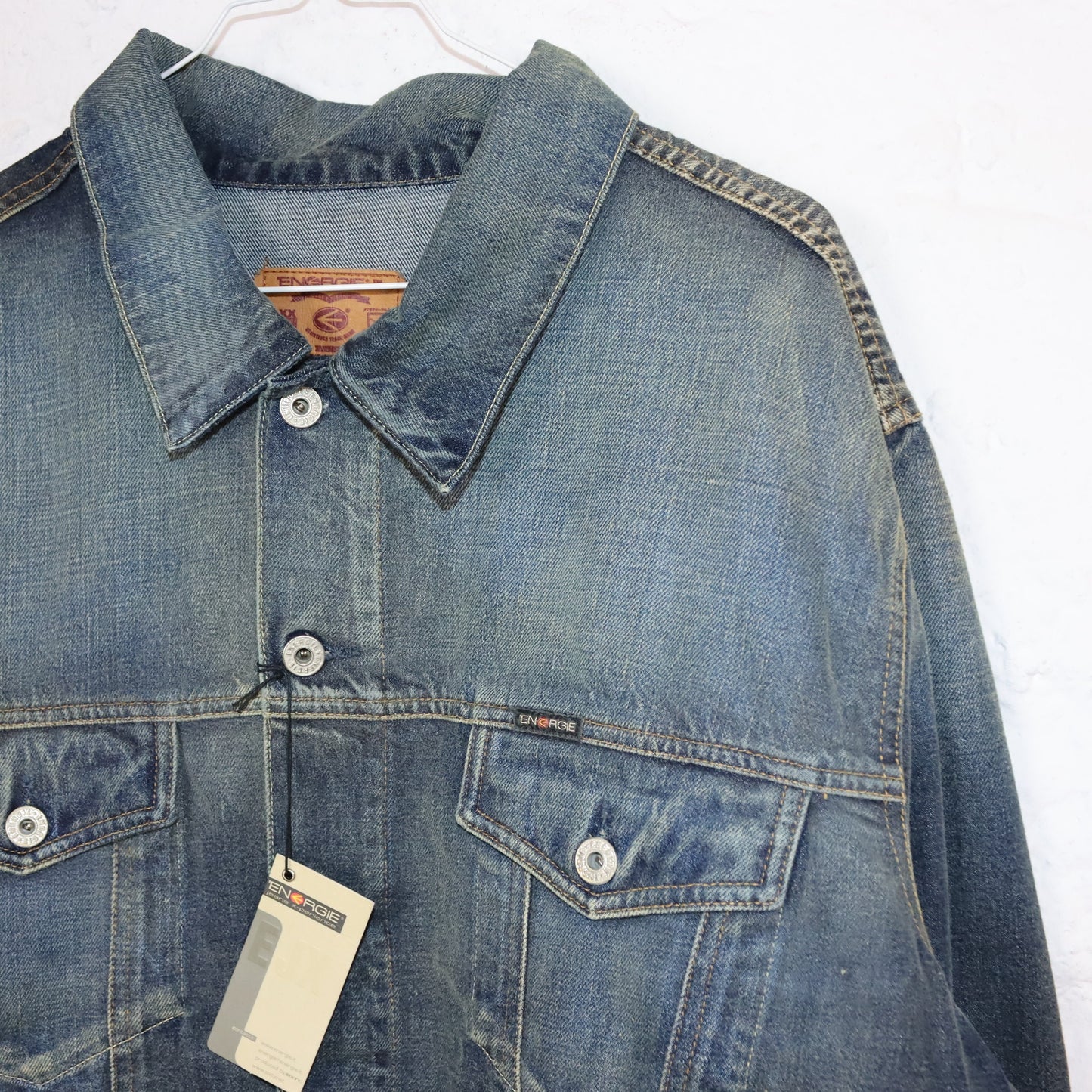 Vintage 90s 00s Y2k ENERGY Denim Jacket Denim Deadstock XXL