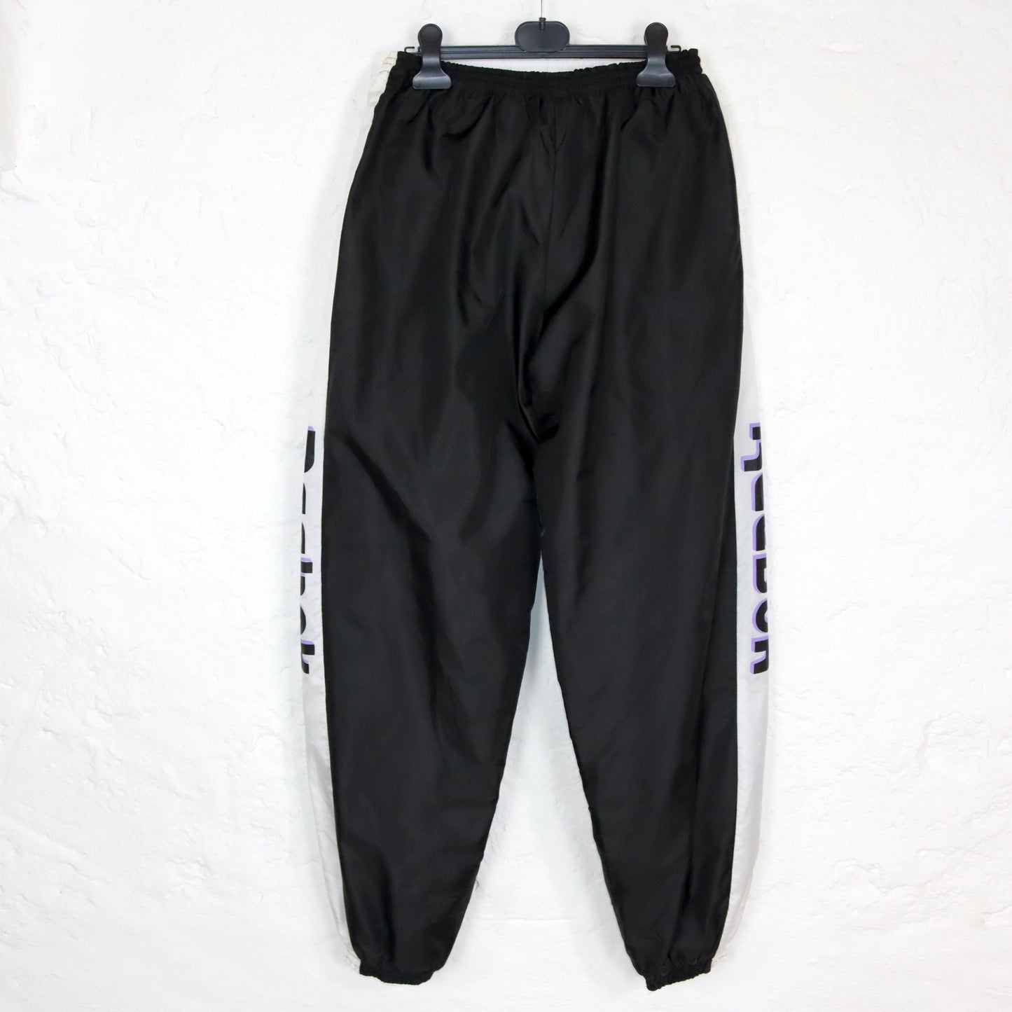 Vintage 80s 90s REEBOK tracksuit bottoms black white M