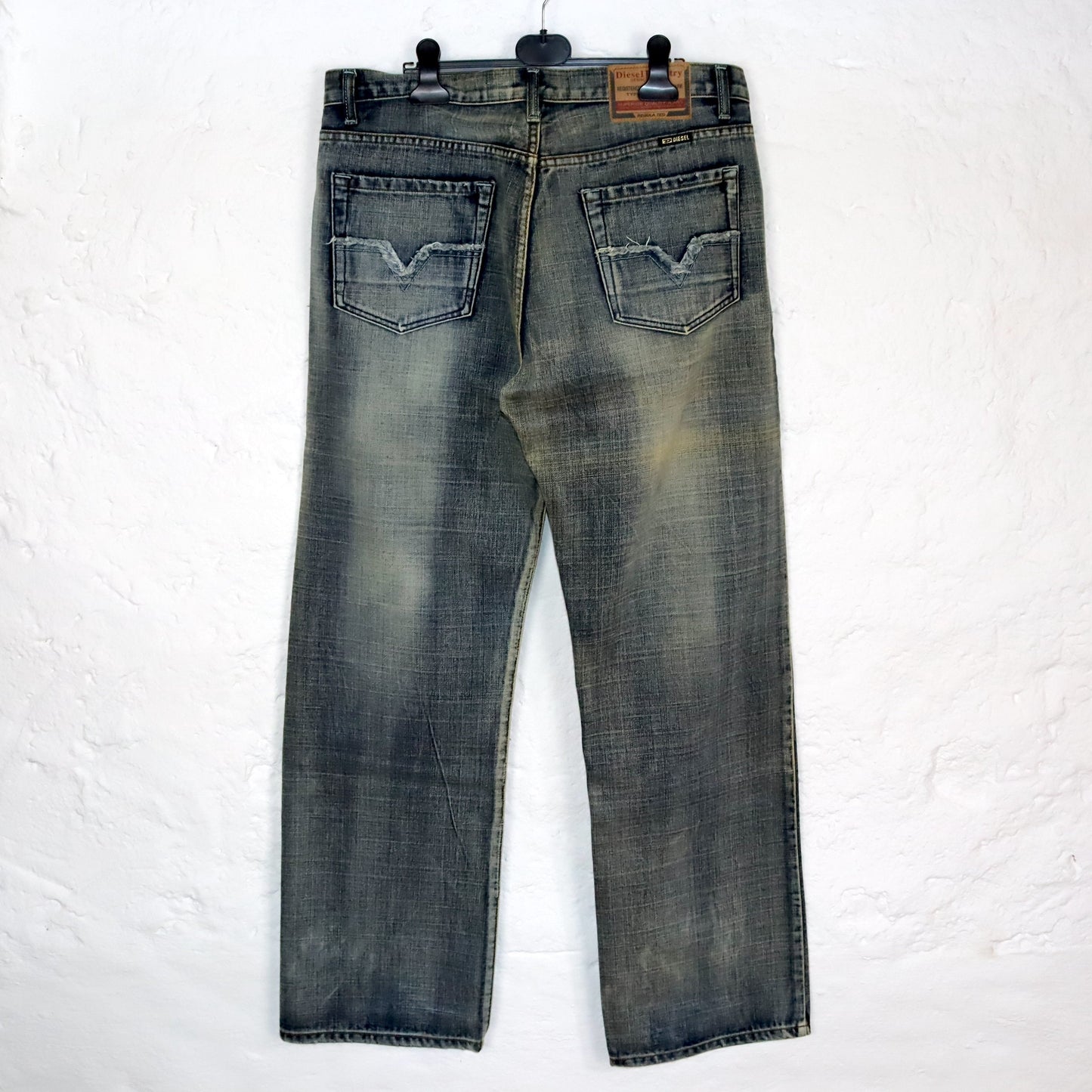 Vintage 90s 00s Y2k DIESEL baggy pants low waist jeans wide leg deadstock W36