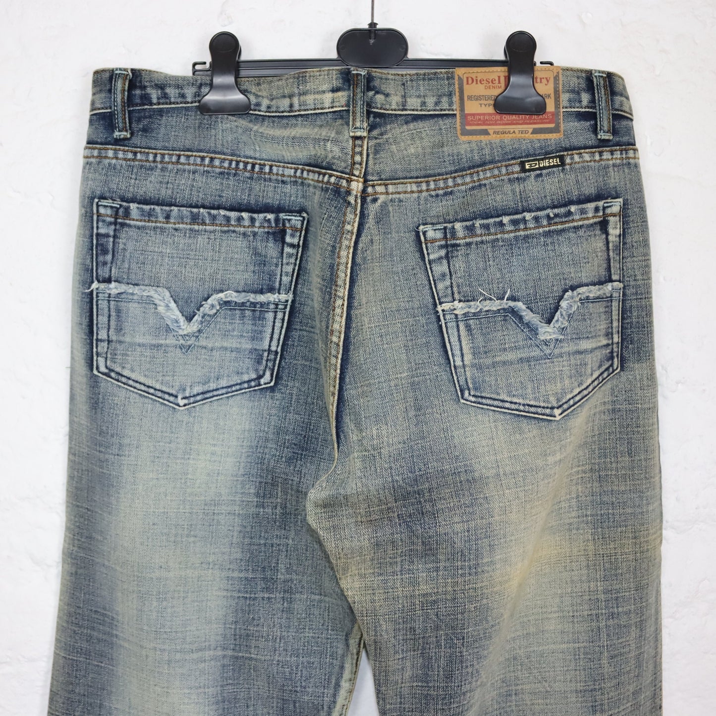 Vintage 90s 00s Y2k DIESEL baggy pants low waist jeans wide leg deadstock W36