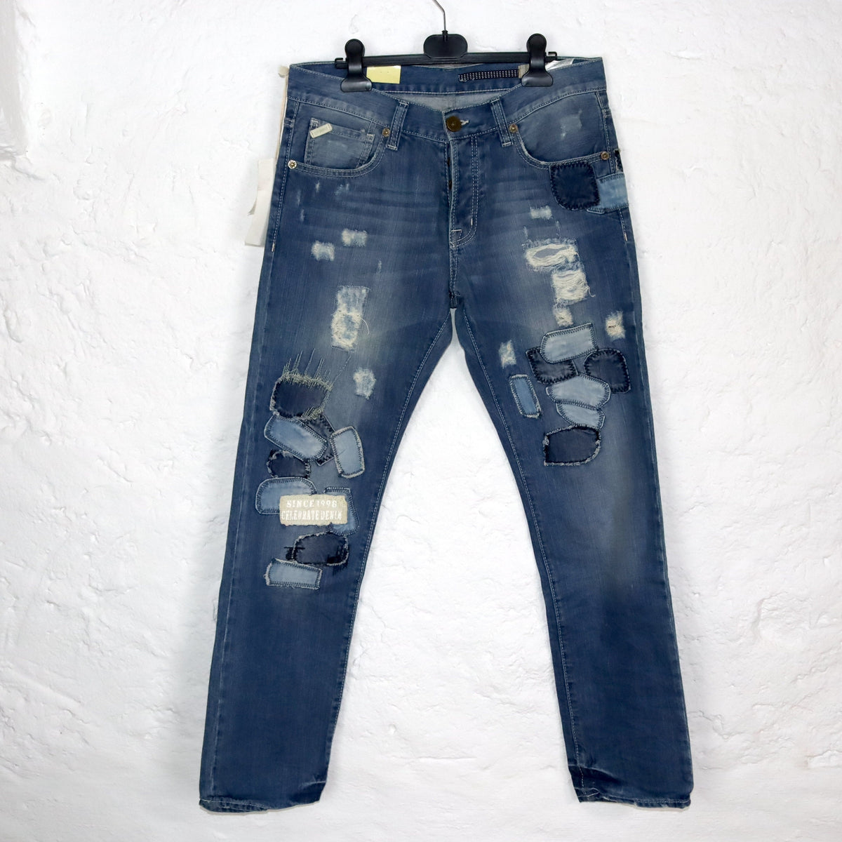 Vintage 90er 00er Y2k RED BRIDGE low waist Jeans gerades Bein Patches W33 L32