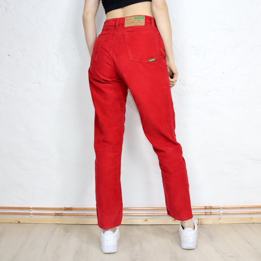 Vintage 80er 90er United Colors of BENETTON Cordhose highwaist Hose rot Made in Italy W31 L31