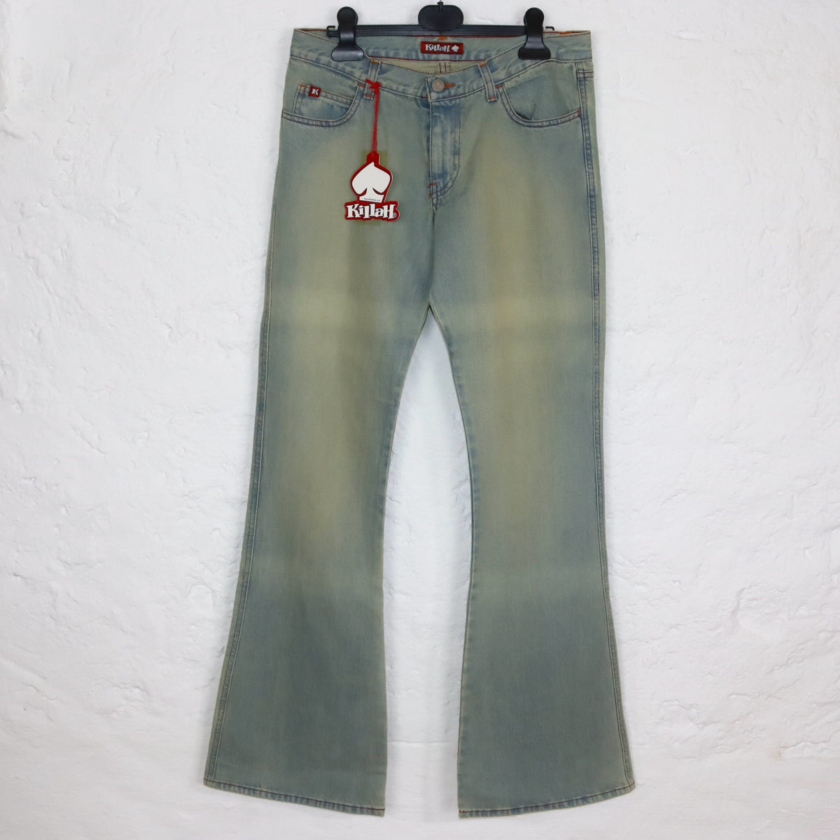 Vintage 90er 00er Y2k KILLAH Schlaghose Hüfthose low waist Deadstock W31