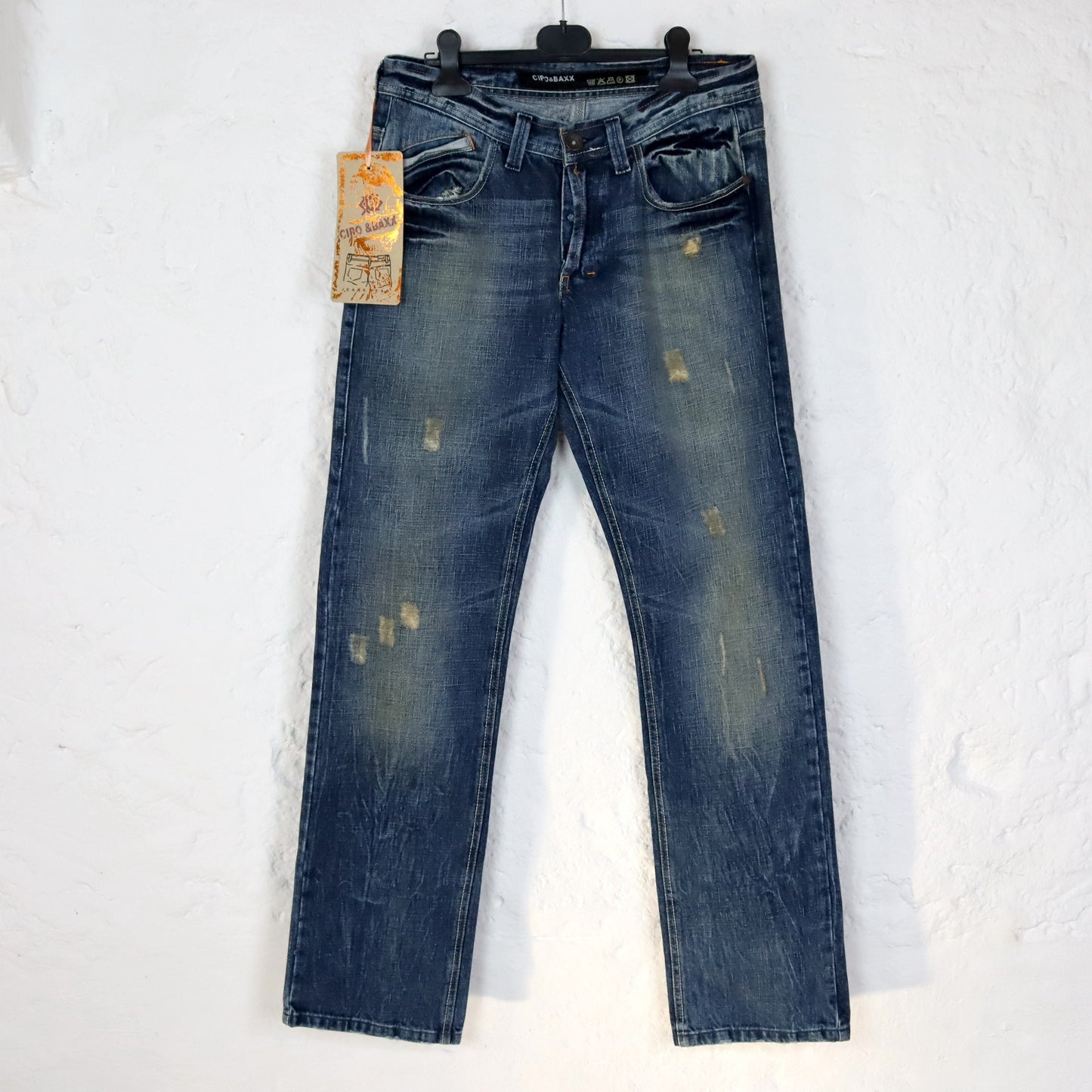 Vintage 90s 00s Y2k CIPO&BAXX jeans baggy low waist straight leg deadstock W32 L33