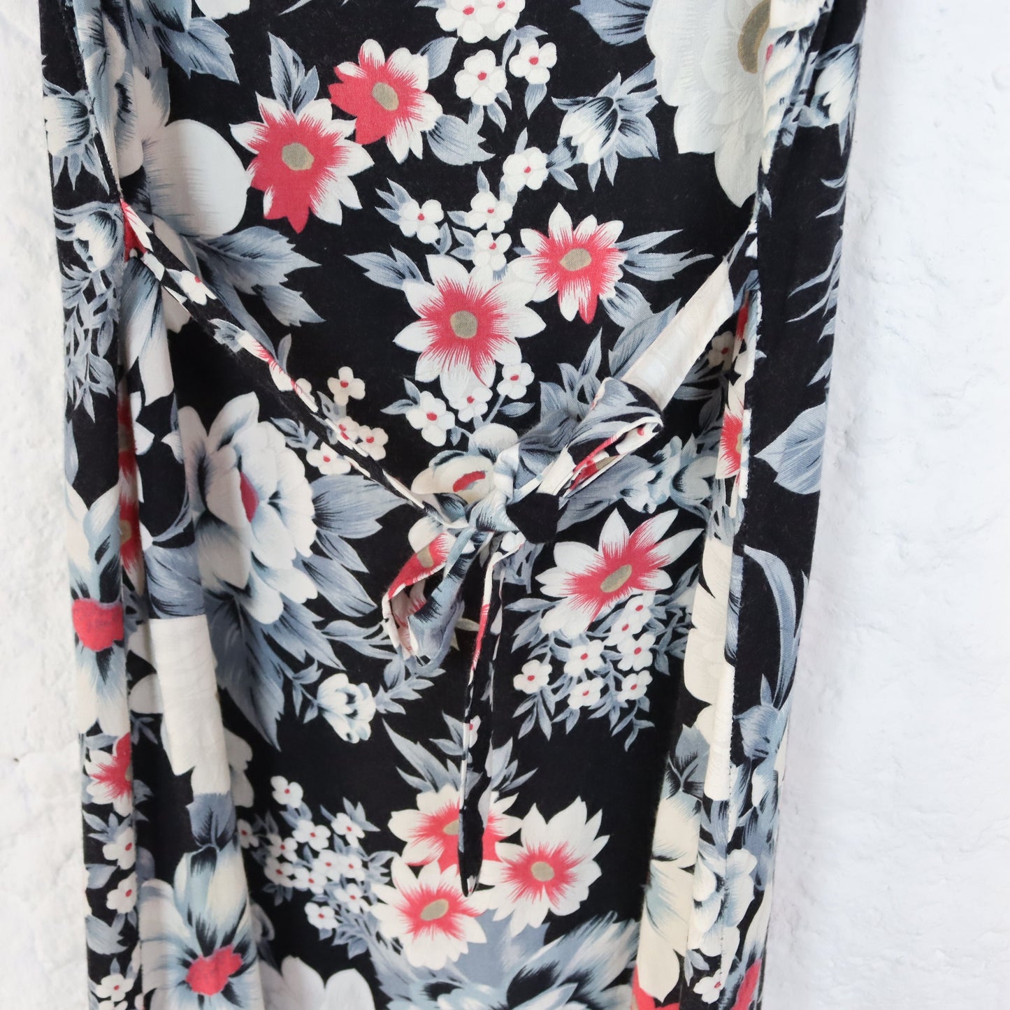 Vintage 80er 90er ONE TIME Midikleid Maxikleid Sommerkleid Blumenmuster Trägerkleid zum binden