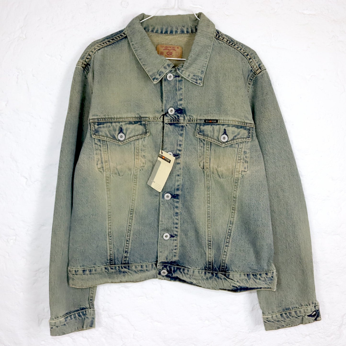 Vintage 80s 90s ENERGIE denim jacket jacket denim deadstock L