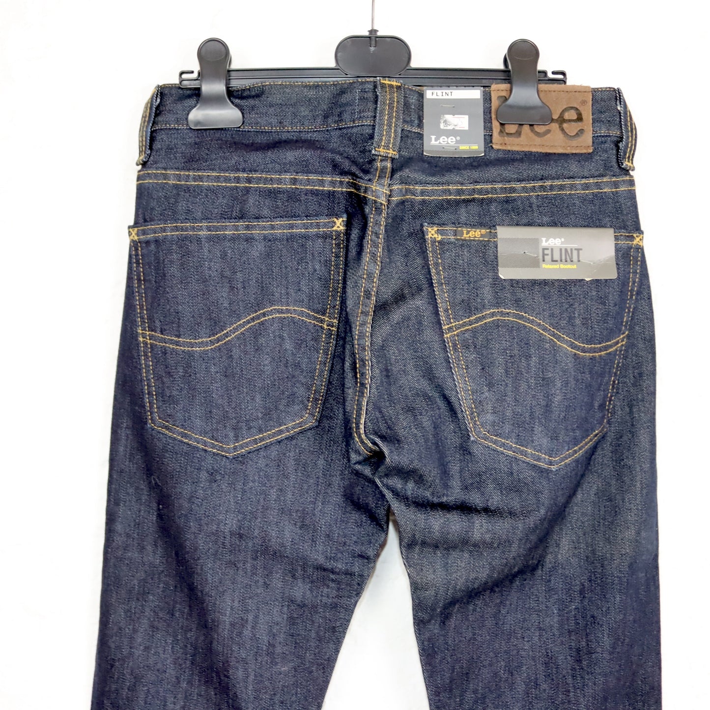 Vintage 90s 00s Y2k LEE Flint Jeans Pants Dark Blue Straight Leg W28 L32