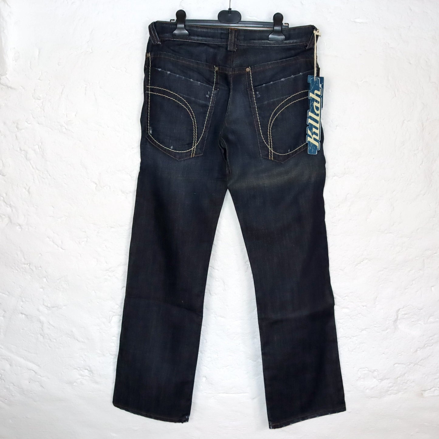 Vintage 90er 00er Y2k KILLAH Hüfthose low waist Jeans gerades Bein Deadstock W29