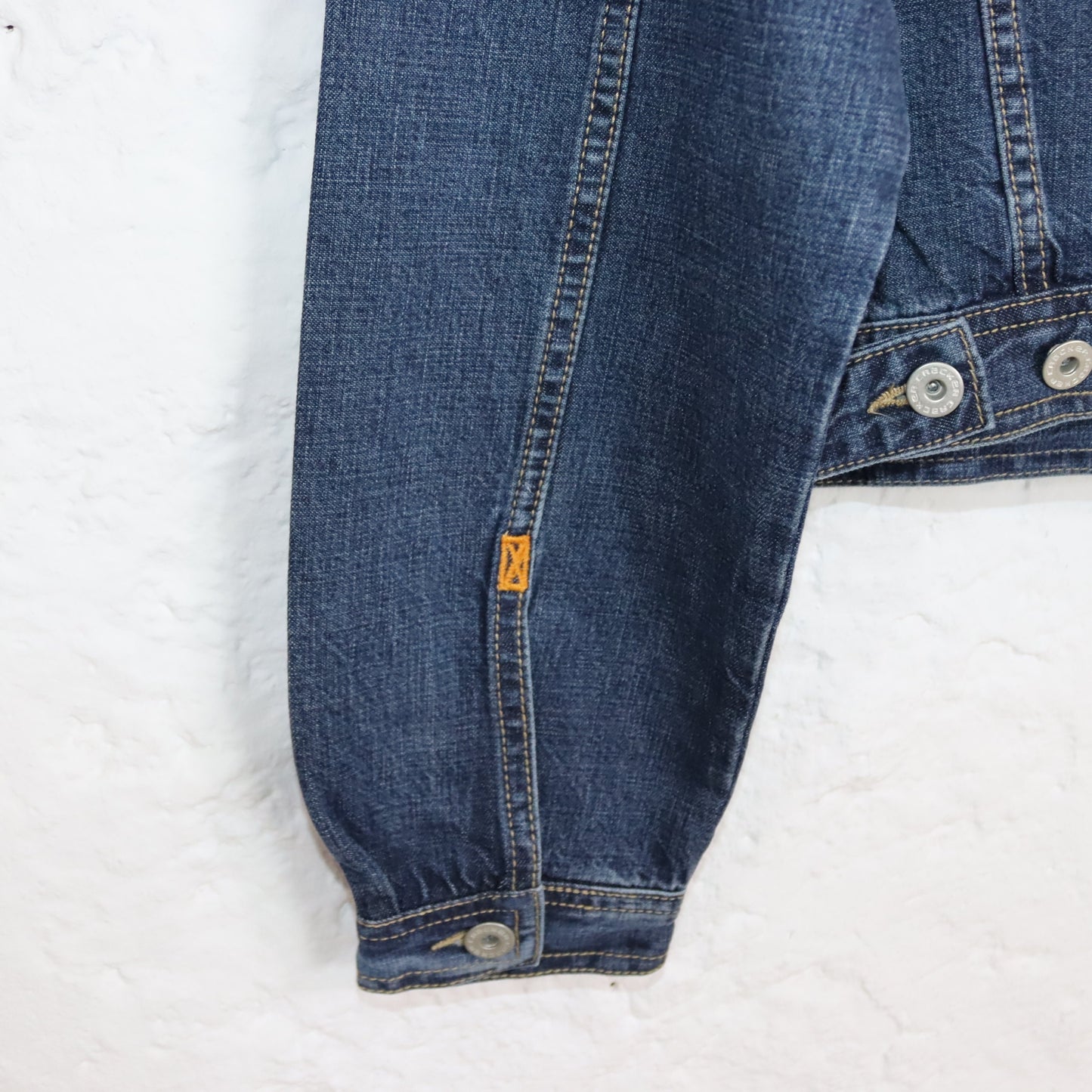 Vintage 90s 00s Y2k CRACKER denim jacket denim short cut Deadstock M