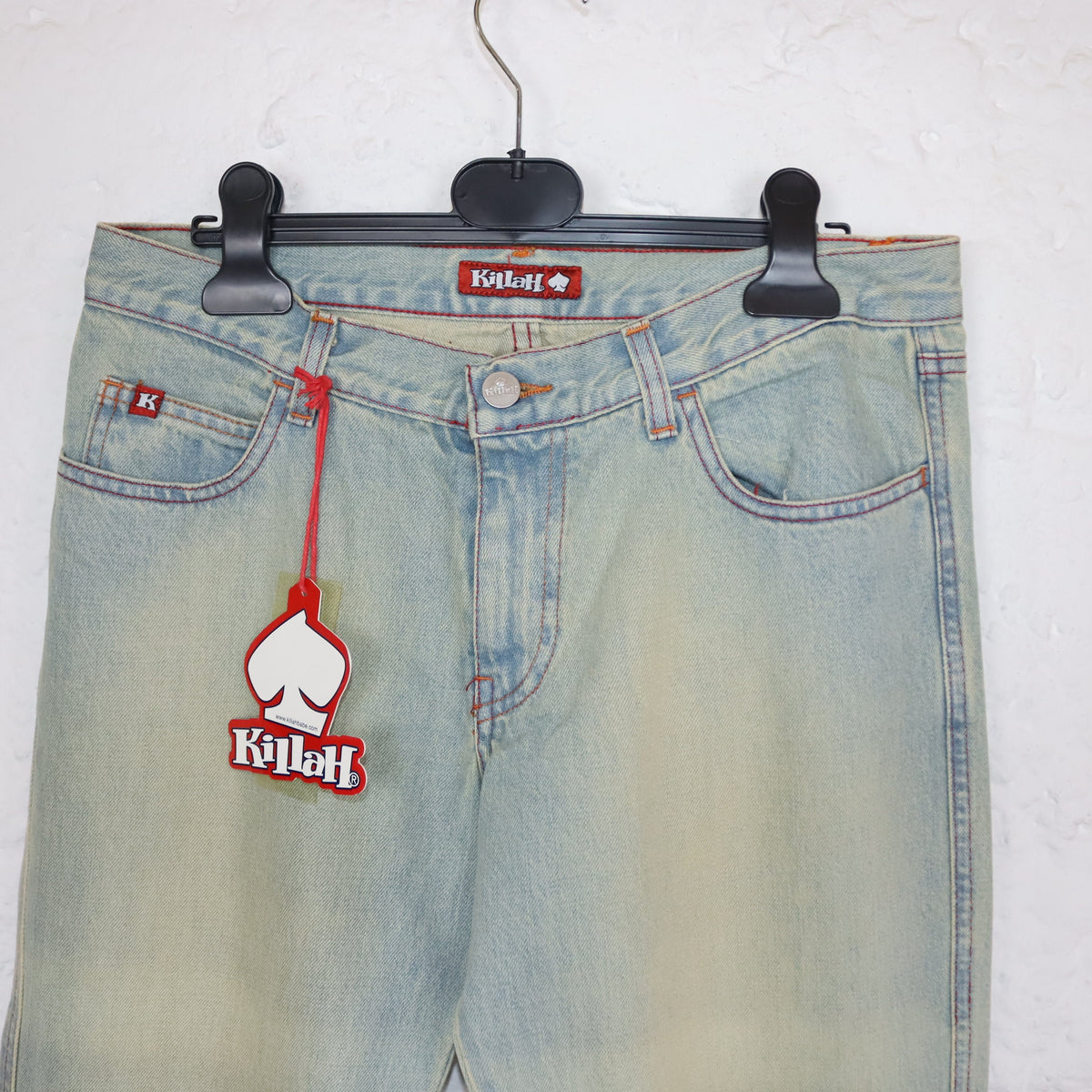 Vintage 90er 00er Y2k KILLAH Schlaghose Hüfthose low waist Deadstock W31