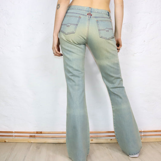 Vintage 90er 00er Y2k KILLAH Schlaghose Hüfthose low waist Deadstock W31