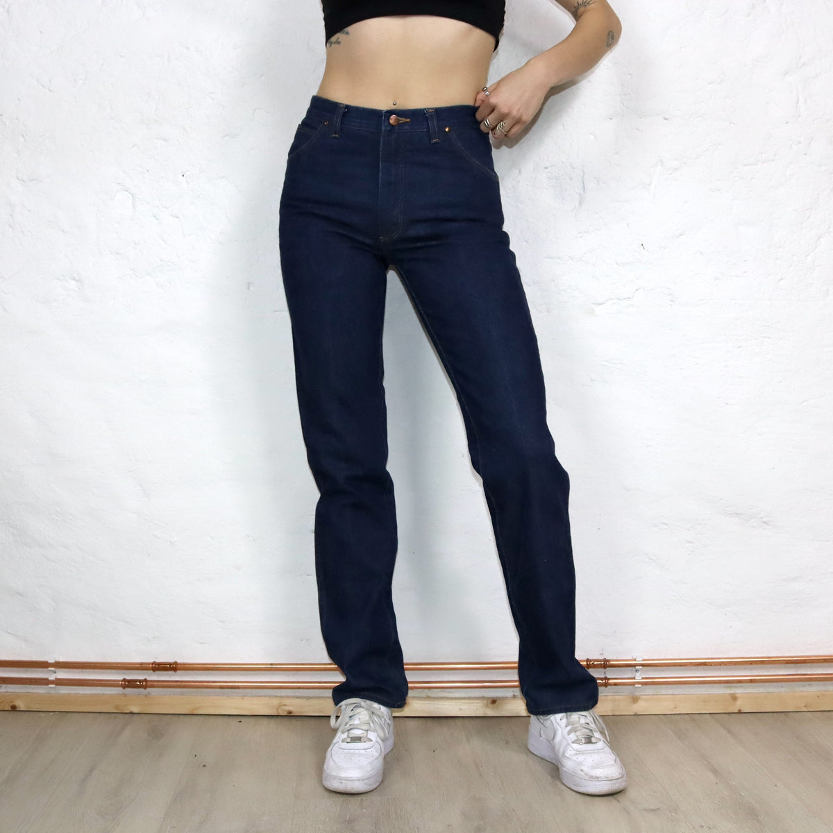 Vintage 80s 90s WRANGLER jeans straight leg blue W31 L34