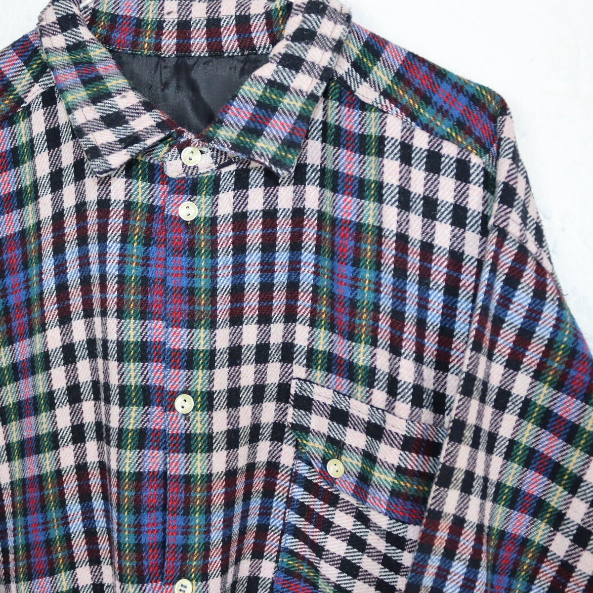 Vintage 80er 90er Flanellhemd Hemd langarm kariert bunt M