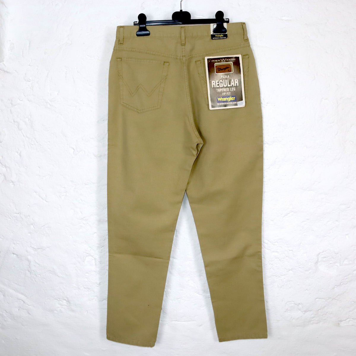 Vintage 80s 90s WRANGLER jeans pants beige deadstock W34 L30