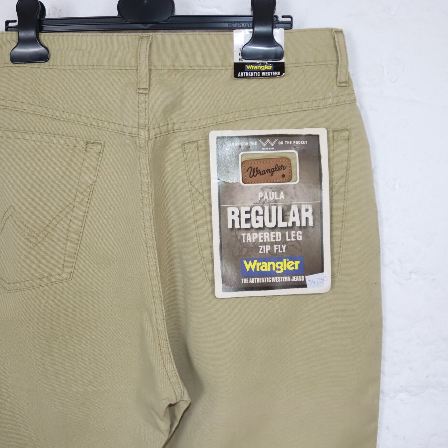 Vintage 80er 90er WRANGLER Jeans Hose beige Deadstock W34 L30