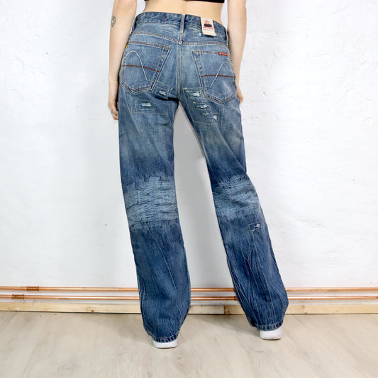 Vintage 90er 00er Y2k CIPO&BAXX Baggy Pants Jeans used look Deadstock W31 L34