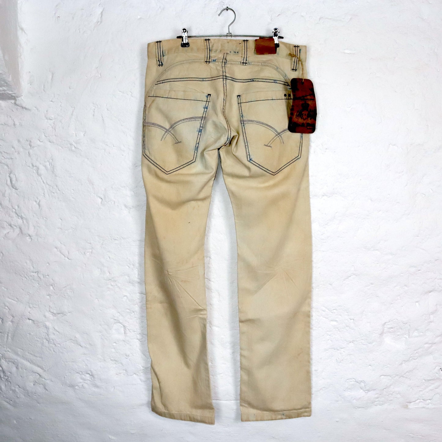 Vintage 90s 00s Y2k CIPO&BAXX Baggy Pants Jeans used look bleached Deadstock W31 L34