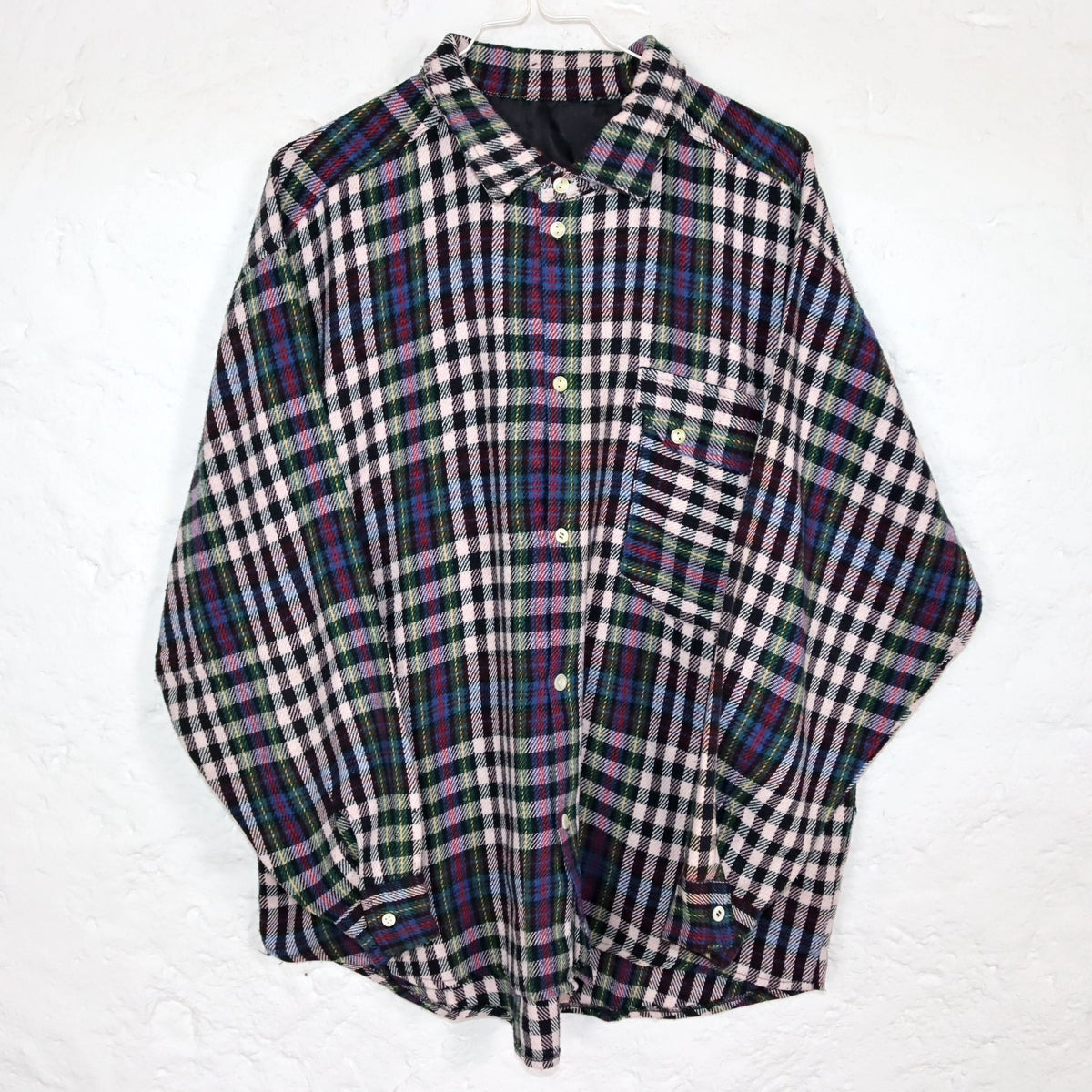 Vintage 80er 90er Flanellhemd Hemd langarm kariert bunt M