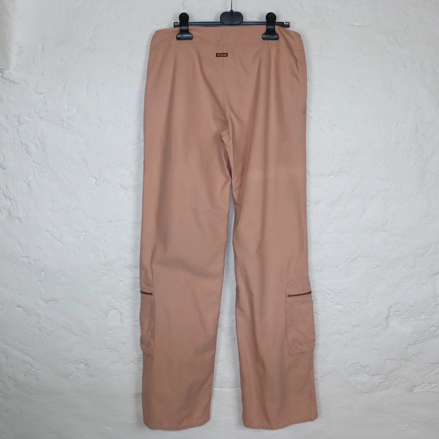 Vintage 90er 00er Y2k KILLAH Hose Schlaghose rosa Reißverschlüsse low waist Deadstock W28