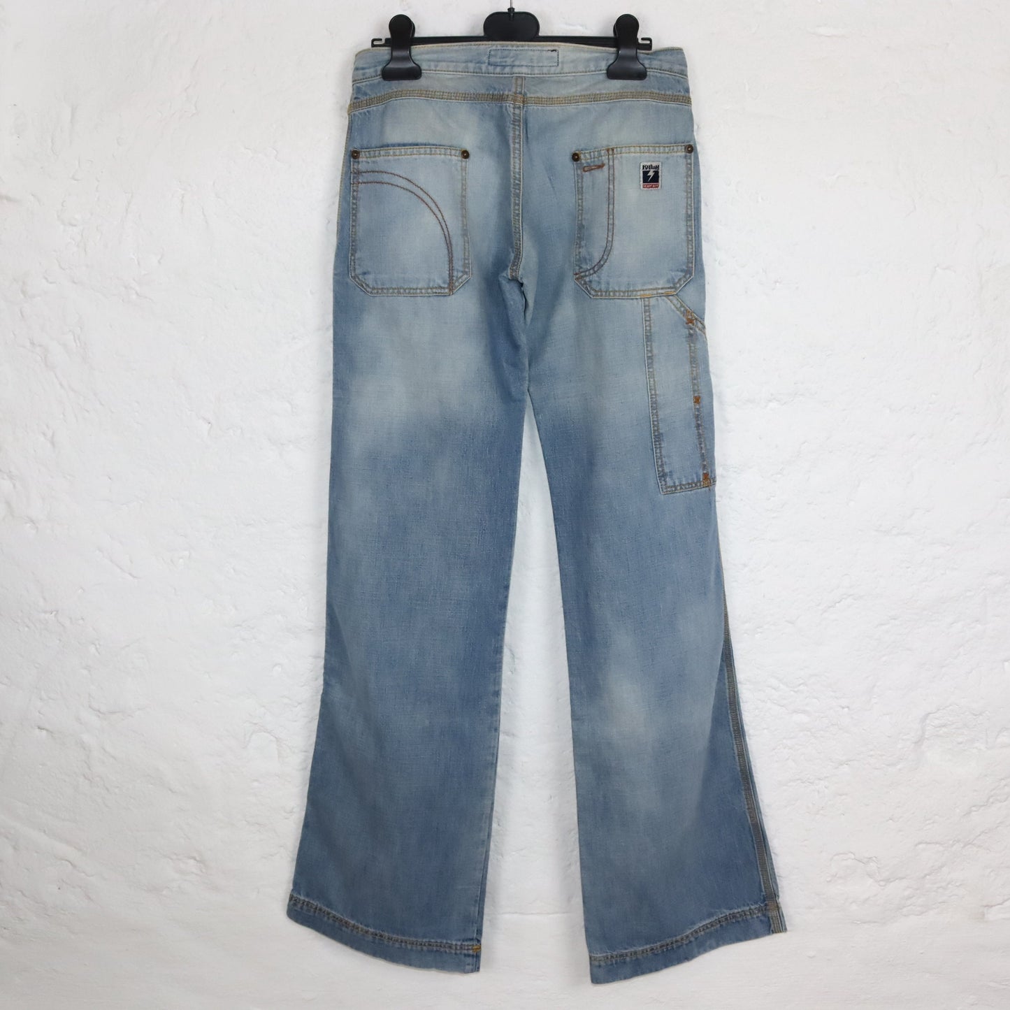 Vintage 90er 00er Y2k KILLAH Hüfthose Jeans low waist hellblau Deadstock W25