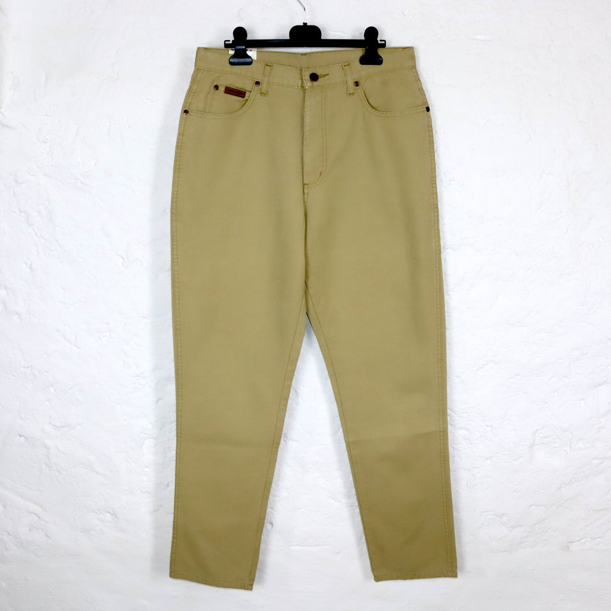 Vintage 80s 90s WRANGLER jeans pants beige deadstock W34 L30