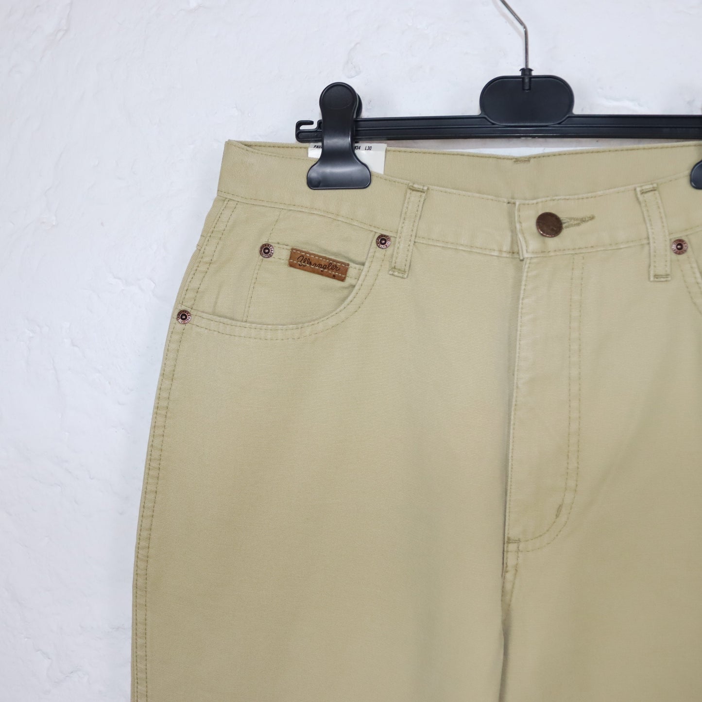 Vintage 80s 90s WRANGLER jeans pants beige deadstock W34 L30