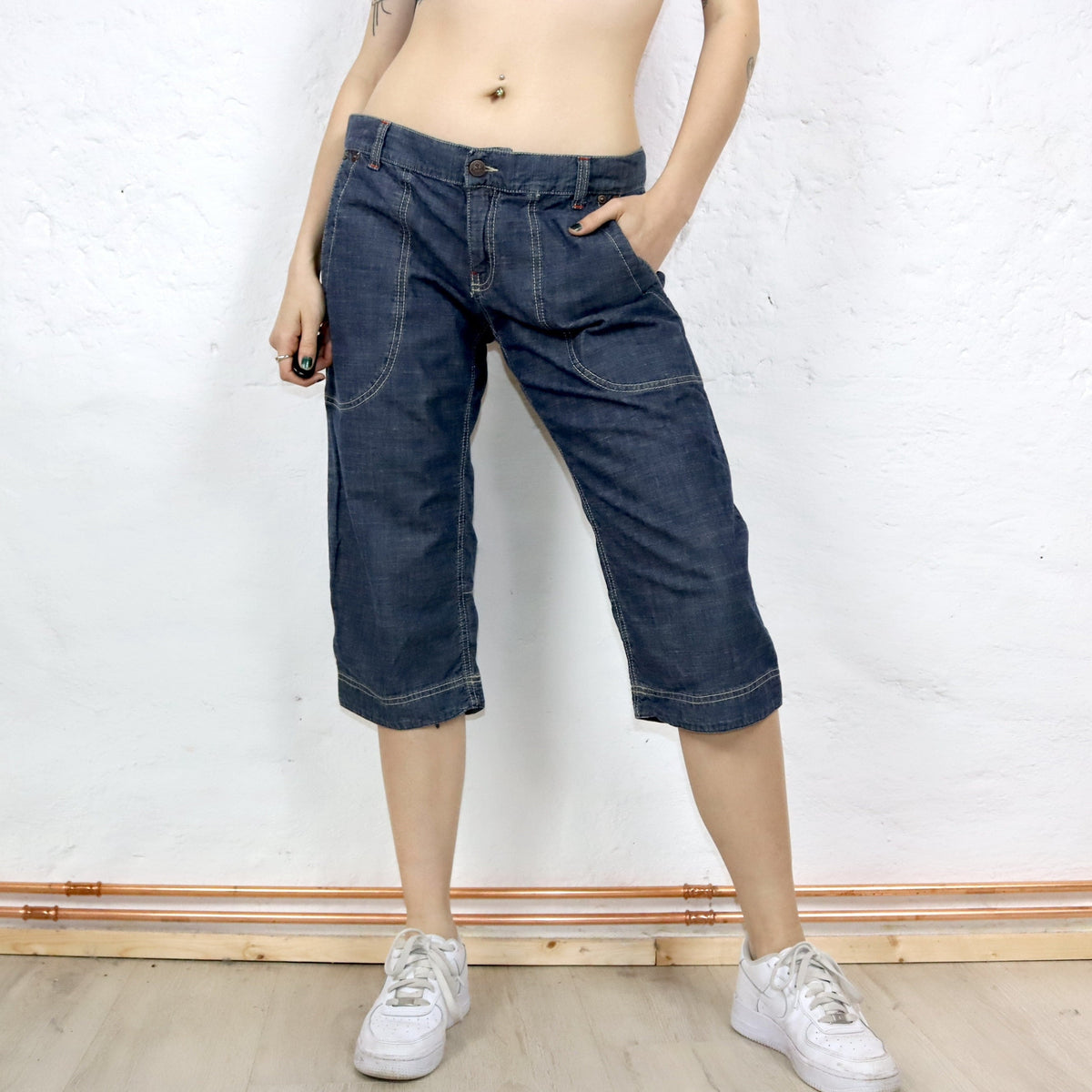Vintage 90s 00s Y2k KILLAH Capri Pants Jeans Denim Deadstock W32