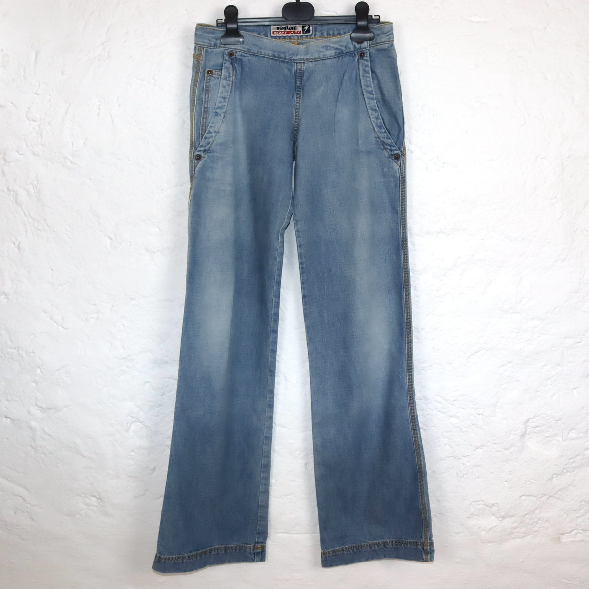 Vintage 90er 00er Y2k KILLAH Hüfthose Jeans low waist hellblau Deadstock W25