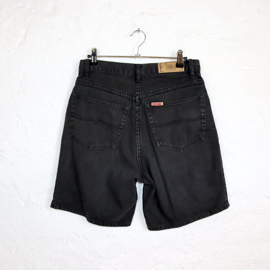 Vintage 80er 90er TEDDYS Mom Shorts kurze Hose schwarz highwaist 38