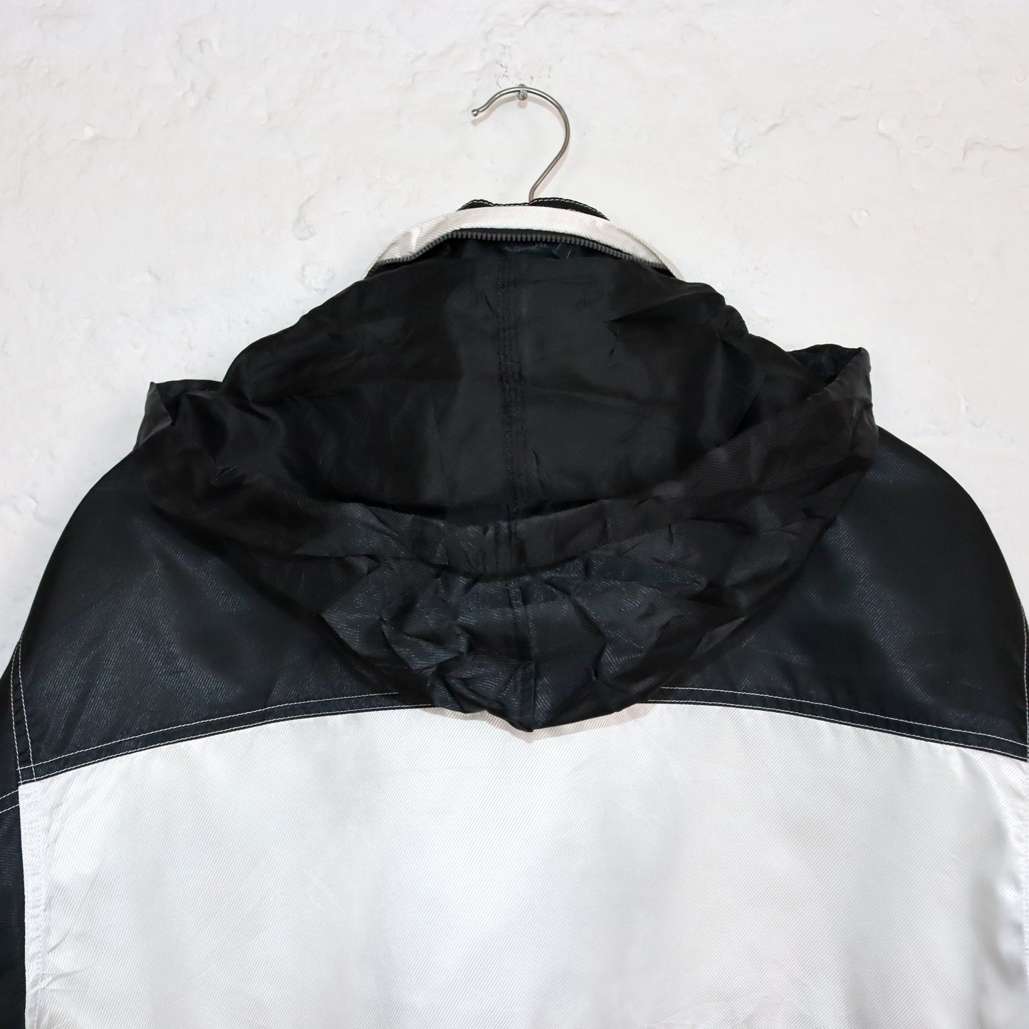 Vintage 80s 90s HEAD rain jacket windbreaker black white L