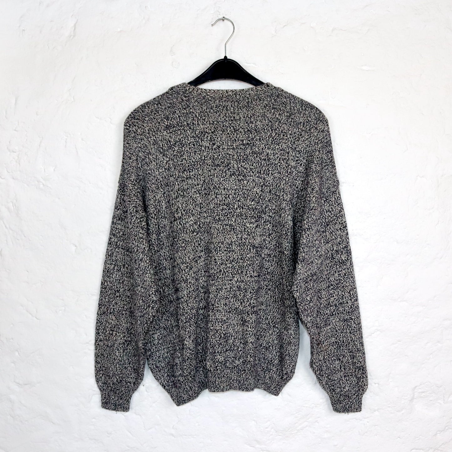 Vintage 80s 90s MASCHI knitted sweater crazy pattern pastel 52 XL