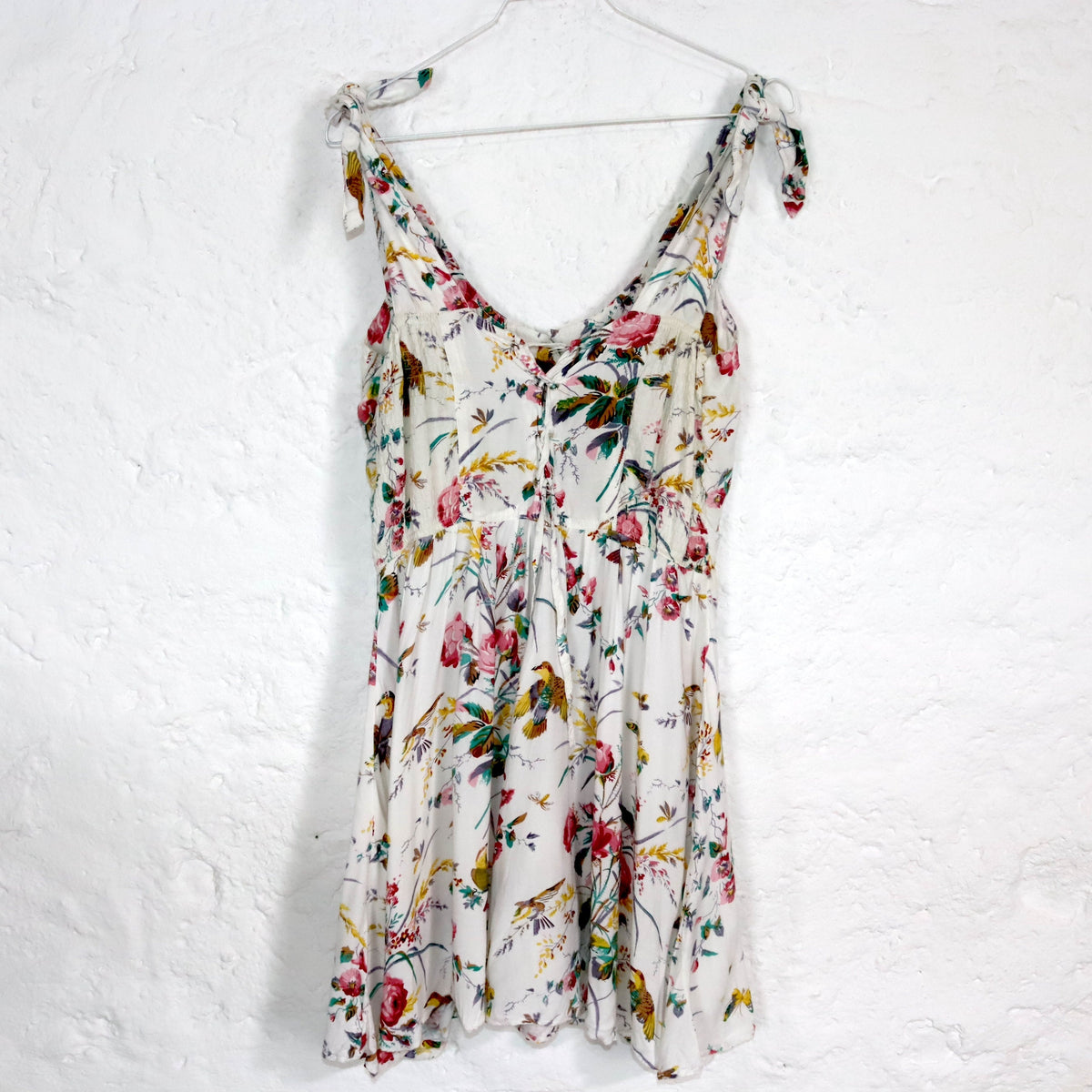 Vintage 80s 90s jumpsuit one-piece sleeveless floral pattern S