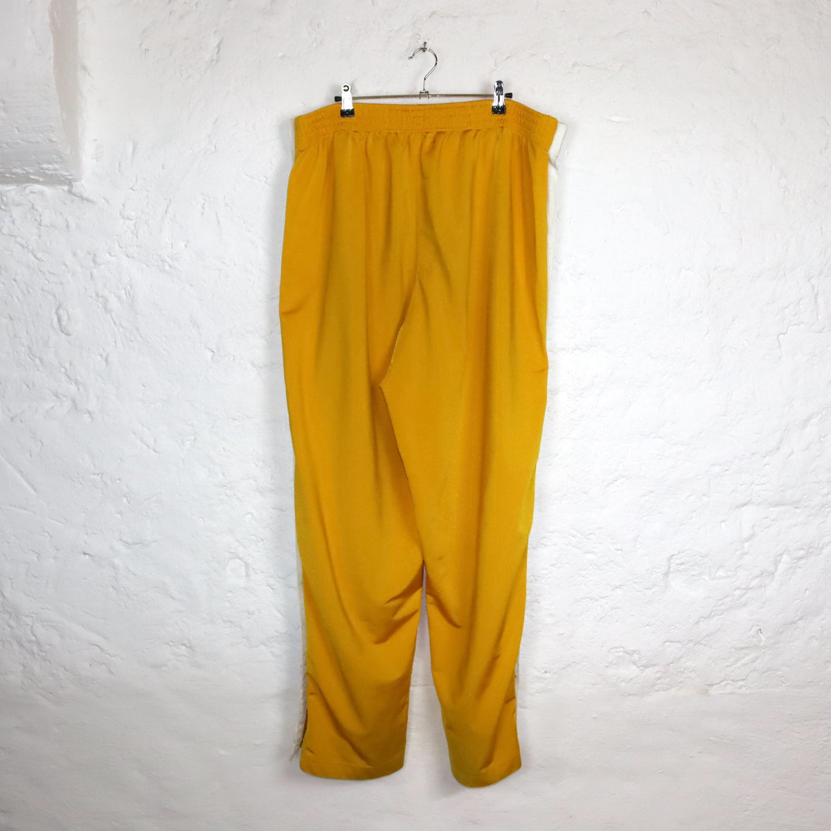 Vintage 80er 90er NIKE Team NBA Los Angeles Laker Jogginghose Baggy Knopfleisten Lila gelb XXL