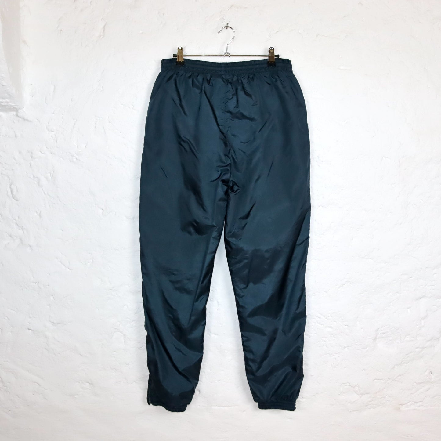 Vintage 80s 90s NIKE jogging pants training pants shiny dark blue red M