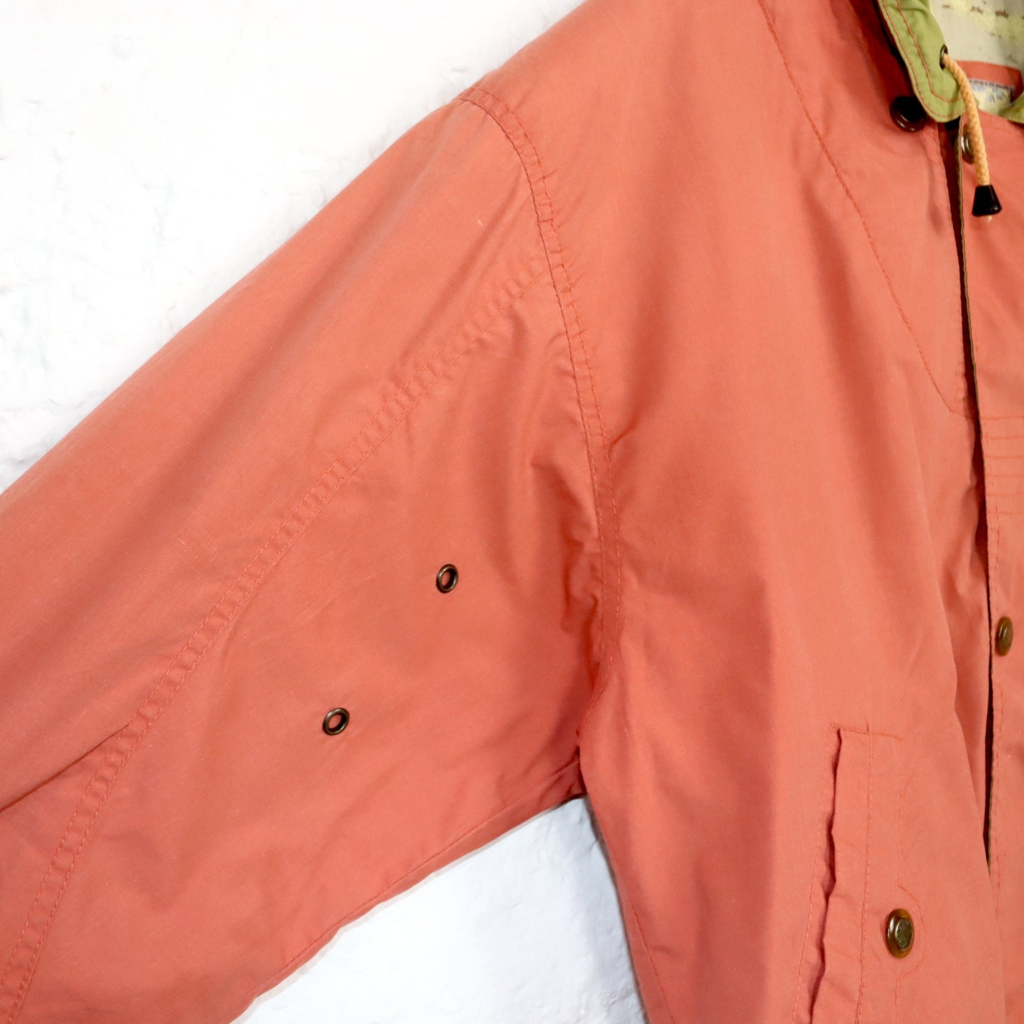 Vintage 80s 90s NEW FAST jacket transition jacket lightly lined hood shoulder pads 48 M
