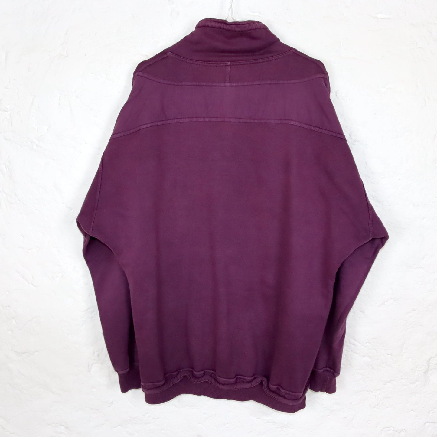 Vintage 80er 90er CLARK UTILITY Sweatshirt Pullover Stehkragen lila L